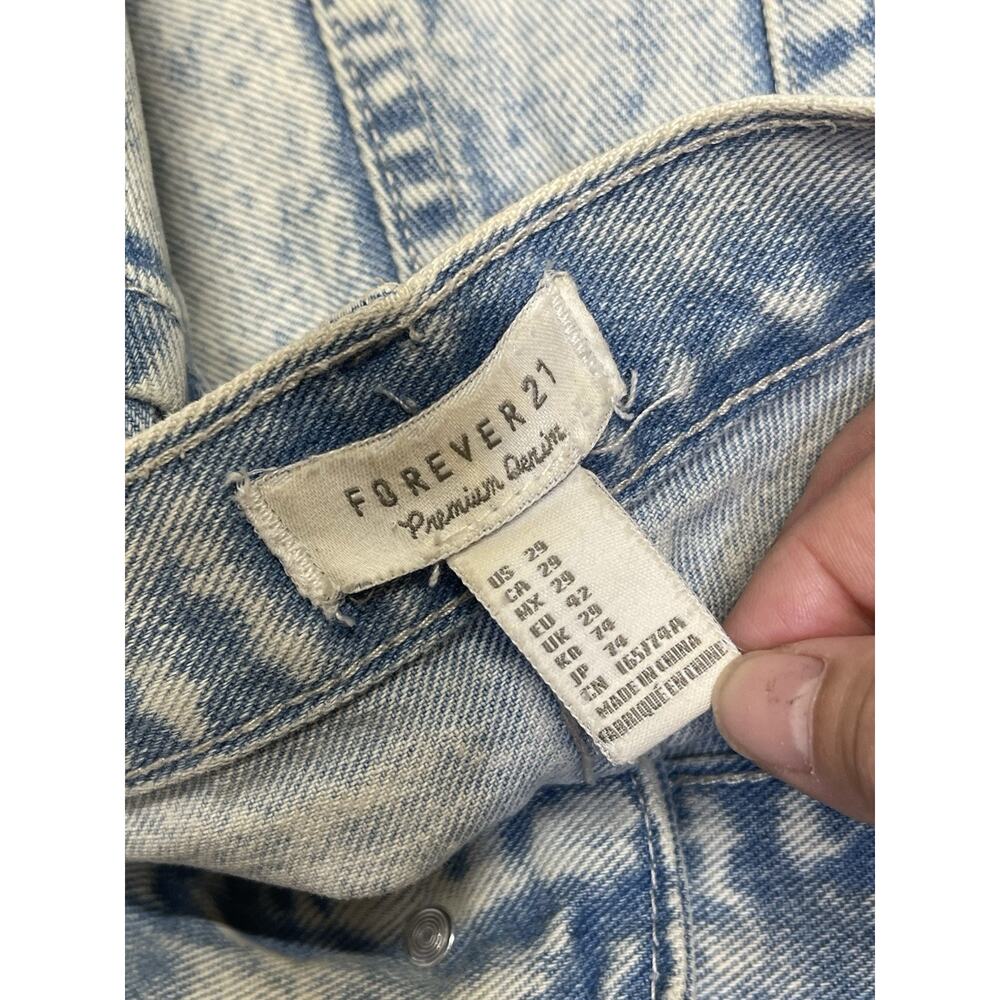 Y2K 2000s indie sleaze Forever 21 Acid Wash Micro Mini Jean Shorts Sz 29 Cut Off - Picture 4 of 12